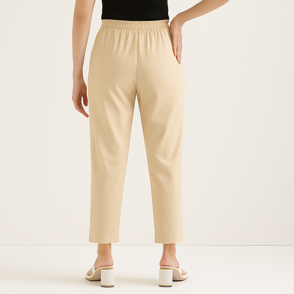Beige Cotton Pant
