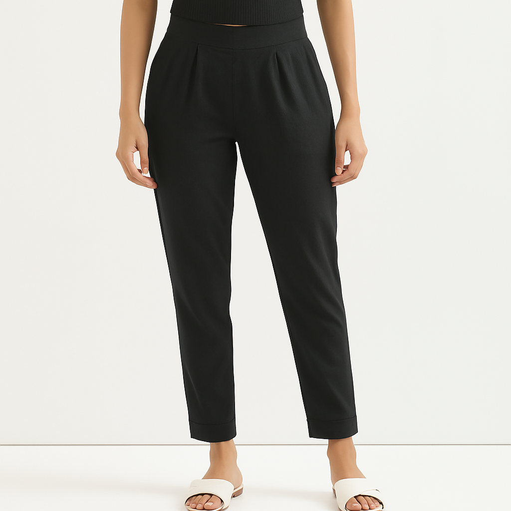 Black Cotton Pant
